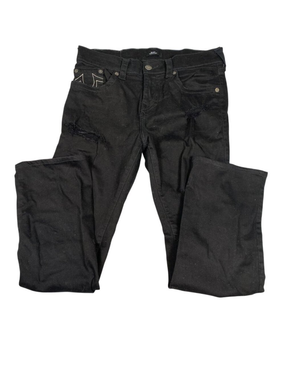 True Religion Ricky Jeans Mens 32 Black Relaxed Straight World Tour Denim